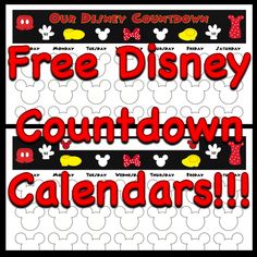 the free disney calendar is shown with mickey mouse faces