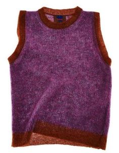 a purple and brown sweater on a white background