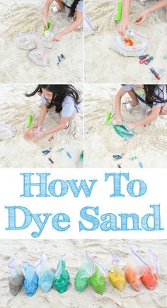 how to dye sand with kids in the sand