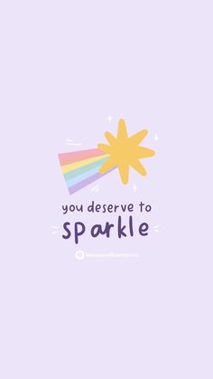 the words you observe to sparkle are written on a purple background with a rainbow star