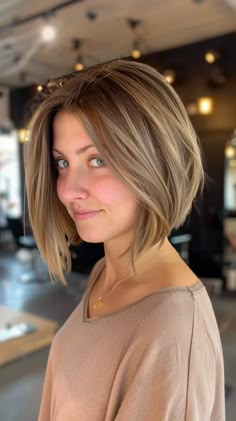 26 stylish hairstyles tailored for thin hair in 2024. From sleek bobs to voluminous waves, find the perfect look to enhance your fine locks and boost confidence Haircuts Short To Medium Length, Straight A Line Bob, Medium Hair Styles Fine Hair, 2024 Blonde Hair Trends Short, Best Hair Color For Thinning Hair, Long Bob Hairstyles For Fine Hair 2024, Medium Haircut For Fine Hair, Longer Bobs, Haircut Short Fine Hair