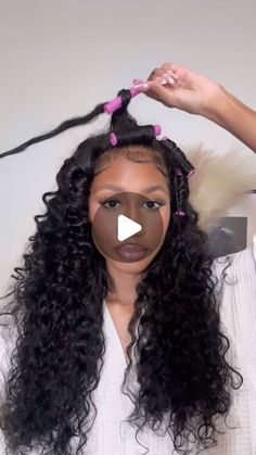 Saudiah B. on Instagram: "Daytime Curly Hair Routine, The Key Is To Fluff! ✮⋆˙
Hair - Deep Curly From @shopsaudiahb 1-18” & 3-22”
Mousse - @camillerosenaturals 
Perm Rods - 0.5 inches 
Hairspray- @biosilkhaircare 
Diffuser - Amazon Storefront Link in bio" Side Swoop Curly Hair, Fluff Hair, Curly Perm, Perm Rods, Pretty Braided Hairstyles, Deep Curly, Curly Hair Routine, Hair Routine, Amazon Storefront