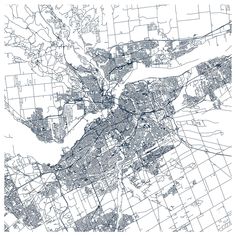 a black and white map of the city of boston