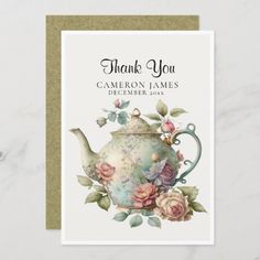 $1.77 | Elegant Watercolor Teapot Floral Tea Party | Bridal Shower Invitations | elegant watercolor unique trendy classy, bridal shower tea cup party, modern designer clean fresh kraft, cute, romantic whimsical invite lush soft, birthday anniversary baby couples shower, roses, floral teapot, rustic, turquoise Watercolor Teapot, Watercolor Unique, Tea Cup Party, Floral Teapot, Elegant Watercolor, Floral Tea