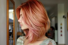 47 Cherry Blonde Hair Color Ideas To Rock This Season’s Hottest Trend Shoulder Length Red Hair, Cherry Blonde Hair, Cherry Blonde, Blonde Hair Short, Rose Hair Color, Blonde Hair Color Ideas, Subtle Highlights, Tousled Waves, Hair 2024