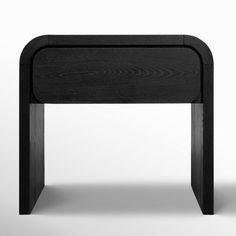 the side table is made out of black wood