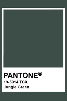 pantone's jungle green color is shown