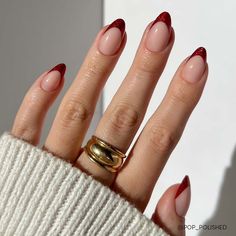 Red Affair – glamnetic Christmas Almost Nails, Red Christmas Nails Short Almond, Almond Christmas Nails Short, Almond Nail Christmas, Red Tip Almond Shaped Nails, Christmas Nail Almond, Short Christmas Almond Nails, Xmas French Nails, Short Almond Holiday Nails