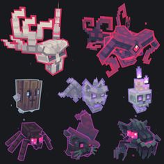 Minecraft Mobs Mod, Blockbench Models, Minecraft Creatures, Titans 40k, Minecraft Models, Modded Minecraft, Minecraft Banner Designs, Minecraft Banners, Minecraft Mobs