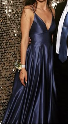 Uk Prom Dresses Blue, Dark Blue Prom Dress Simple, Deep Blue Prom Dresses Long, Dark Navy Bridesmaid Dress Midnight Blue, Slick Prom Dresses, Dark Blue Simple Prom Dress, Navy Blue Dress Silk, Deep Blue Silk Dress, Dark Blue Dress Formal Long