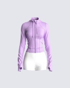 Jasmine Jaunting Set Trendy Purple Sports Top, Trendy Workout Tops With Built-in Shorts, Trendy Purple Activewear For Sports, Purple Sportswear Tops For Spring, Trendy Purple Workout Tops, Purple Activewear With Built-in Shorts For Spring, Sporty Fitted Lavender Activewear, Lavender Stretch Athleisure Tops, Stretch Lavender Tops In Athleisure Style