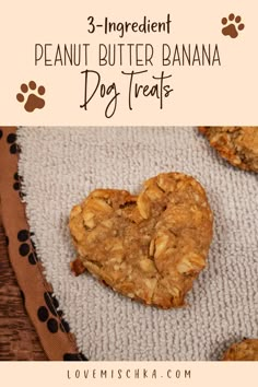 three ingredient peanut butter banana dog treats