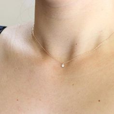 Rose gold solitaire necklace Tiny CZ diamond necklace gold | Etsy Dainty Everyday Diamond Solitaire Necklace, Dainty 14k Gold Solitaire Necklace For Everyday, Dainty Diamond Solitaire Necklace For Everyday, Dainty Diamond Solitaire Necklace With Delicate Chain, Dainty Solitaire Diamond Necklace With Delicate Chain, Dainty 14k Gold Diamond Necklace, Everyday Dainty 14k Gold Solitaire Necklace, Minimalist Diamond Necklace With Delicate Chain For Everyday, Everyday Minimalist Diamond Necklace With Delicate Chain