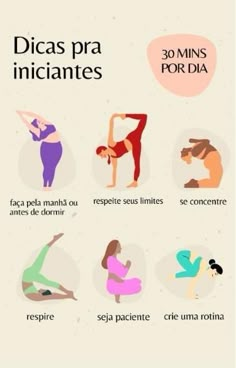 a poster with different yoga poses and their corresponding names in spanish, english and french