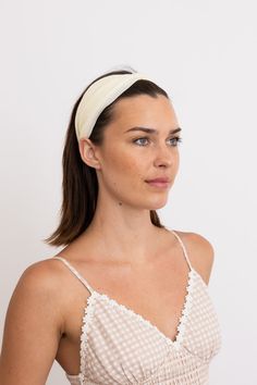 Stay cool and stylish this summer with our Pleated Solid Color Summer Headband☀️. Made with high-quality material, it's perfect for any outdoor activity. Keep your hair out of your face and elevate your look with this fun and happy accessory! #lovemyleto 100% Polyester Imported White Adjustable Hair Accessories For Beach, Adjustable White Hair Accessories For Beach, Adjustable White Hair Accessories For The Beach, White Hair Accessories For Beach In Spring, Trendy Cotton Sweatband Headband, Trendy Spring Headband, Trendy Adjustable Elastic Headband, Trendy Adjustable Headband With Elastic Band, Cream Hair Accessories With Matching Headband For Summer