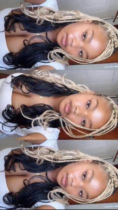 Hair Tinsel Black Women Braids, Two Color Braids Hairstyle, Peek A Boo French Curl Braids, Colorful Protective Styles, Yaky Pony Braids, Alt Protective Hairstyles, Summer Hair Styles Black Women 2023, Retail Work Outfits Women Casual, Skunk Braids For Black Women