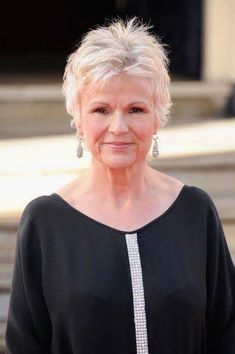 Julie Walters, Short White Hair, Short Grey Hair, Shoulder Hair, Short Choppy Hair, Fringe Hairstyles, Haircut For Older Women, Short Hairstyle