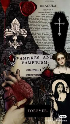 a collage of vampires and the word love is written on it with images of women