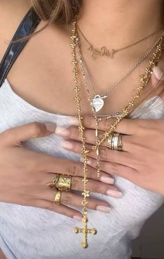 Jewlery Aesthetic, 90s Jewelry, Necklaces And Rings, Fake Jewelry, Dope Jewelry, Chunky Jewelry