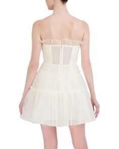 Bcbgmaxazria Strapless Tiered Tulle Mini Dress Tulle Mini Dress, Boned Bodice, Mini Dresses Online, Womens Wellness, Tier Skirt, Tall Model, Tiered Skirt, Women's Fitness, Designer Outfits Woman