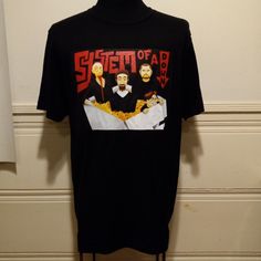 System Of A Down Cartoon Shirt New Without Tags Mens Xl Chest: 23" Flat Across Armpit To Armpit Length: 32" System Of A Down, Cartoon Shirts, Dream Style, Pink Black, Black Pink, Tee Shirts, Man Shop, Mens Shirts, Tags