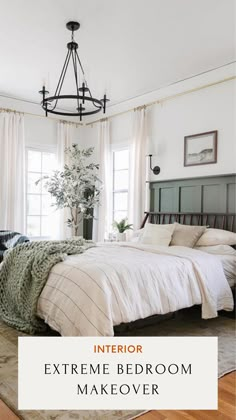 the interior of a bedroom with white walls and wood flooring is featured in this article