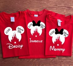 Disney CASTLE with Disney Trip Family Vacation shirts, 2018 Disney Trip shirt, Disney family shirt, Family matching shirts, Disney inspired Disney Family Vacation Shirts, Disney Shirts For Men, Family T Shirts, Diy Disney Shirts, Womens Disney Shirts