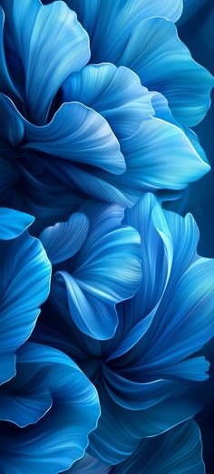 an abstract blue flower is shown in this image