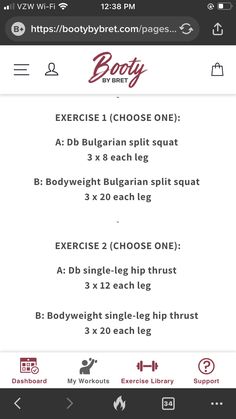 an iphone screen showing the workout schedule for body by m e n t i d