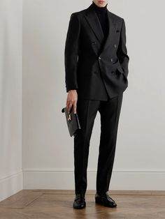 Men’s Suit Designs, Wattpad Suit Men, Elegant Dress For Man, How To Style Suits For Men, Black Suit Styles For Men, Men’s All Black Outfit Casual, All Black Suits For Men, Man Suit Outfit, Suit Men Ideas