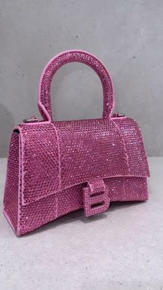 Trending Designer Bags, Prada Crystal Bag, Popular Designer Bags, Balenciaga Hourglass Bag, Bag Wishlist, Designer Handbags Louis Vuitton, Unique Handbag, Bling Bags