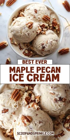 the best ever maple pecan ice cream