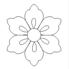 the outline of a flower on a white background