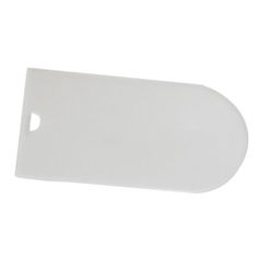 a white cutting board on a white background