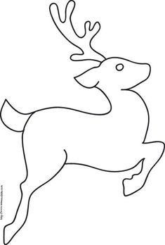 the outline of a deer is shown in black and white