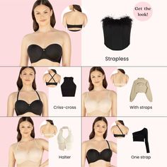 Sleek, seamless styling to make this the ultimate strapless perfect for any occasion. Detachable, convertible daisy embossed straps, make it versatile enough to style it five different ways. • Silicone elastic at the neckline and top back • Seamless smooth cups • Elegant tuxedo bow with pearl charm • Non slip gripper fabric on back • Strapless seamless Bra • Removable daisy straps can be worn in five different ways • 84% Polyamide, 16% Spandex Hand wash and line dry. Imported • Style: Elise P609 Demi Cup Bra, Strappy Bra, Nude Bra, Bandeau Bra, Comfortable Bras, Bridal Garter, Lingerie Accessories, Plus Size Bra, Seamless Bra