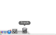 a computer screen with the word trash on it and various icons below that spell out trash