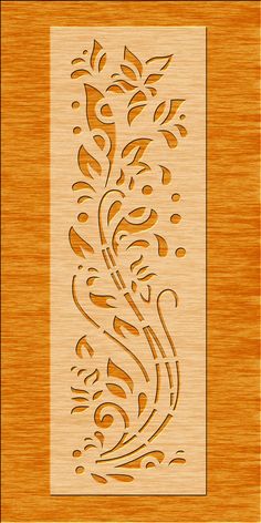 a wooden plaque with an intricate design on it