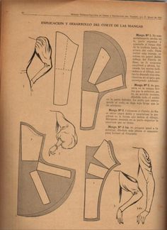 an old book with instructions on how to make paper mannequins in spanish