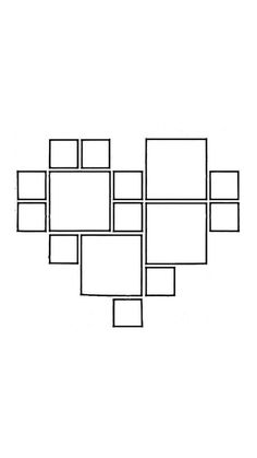 a black and white photo frame with squares on it