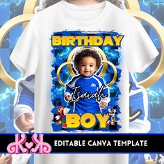 Sonic Birthday, Birthday Tee, Toddler Birthday, Boys T Shirts, Birthday Shirts, Sonic, Planner Template, Boy Birthday, Colorful Backgrounds