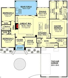 the floor plan for this house shows the living room and dining area, as well as the