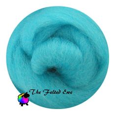 a blue ball of yarn with the word, the felted eo on it