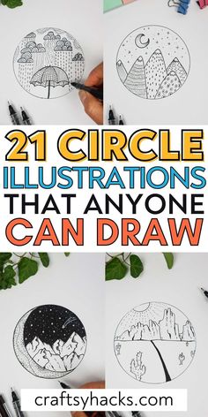 Christmas doodles Easy Graphic Drawings, Easy Prints To Draw, Round Things To Draw, Drawings In Circles, Easy Sketches Ideas Creative, Begginer Drawing Ideas Easy, Circle Drawing Ideas Inspiration, Circle Drawing Ideas Easy, Doodle Drawings Creativity Inspiration