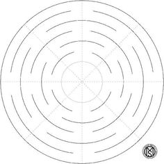 an image of a circular design in the shape of a circle with four intersecting lines