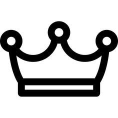 a black and white crown on a white background