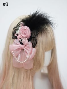 The price is for a hairclip only, others are not included.  Option #1 Satin Black&Pink Hairclip  Option #2 Satin Black&Pink Hat Hairclip  Option #3 Black&Pink Beaded Chain Decorated Floral Hairclip  #1   	 		 			Size 			Free Size 		 		 			Width 			11cm 		 	     #2   	 		 			Size 			Free Size 		 		 			Hat Diameter 			17cm 		 	      	 		 			Size 			Free Size 		 		 			Width 			12cm 		 		 			Length 			14-15cm Cute Ribbon Hair Accessories For Party, Cute Hair Accessories With Ribbon For Party, Cute Party Hair Accessories With Ribbon, Cute Summer Hair Accessories With Pink Bow, Pink Hair Bow Accessories For Spring, Spring Pink Hair Accessories With Bow, Cute Pink Bow Hair Accessories For Party, Pink Ribbon Headband For Party, Pink Hair Accessories For Spring Gift