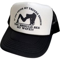 If you think my trucks smokin you should see my wife Trucker Hats | Trendy Trucker Mesh Hats | Retro Vintage Trucker Hat | Adjustable Trucker Foam Yellow Hats | Snapback Hats Mans ⭐Whether taking a ride down the highway, hiking a remote trail, or enjoying some outdoor time with friends, this Trucker Hat is perfect for your next adventure. ⭐Our Adjustable Milwaukee Trucker Hat has a pre-curved brim that keeps things on your head in place and features mesh sides and paneling for increased breathab Yellow Hats, Hats Trendy, Snapback Hats Men, Vintage Trucker Hat, Black Hats, Vintage Trucker Hats, Yellow Hat, Mesh Hat, Hats Snapback