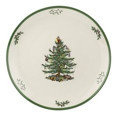 a plate with a christmas tree on it