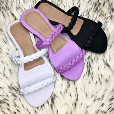 Sandália Rasteirinha Taurus Women, Felted Slippers, Knitted Slippers, Crochet Slippers, Pink Summer, Painted Shoes, Summer Top, Summer Shoes, Leather Sandals